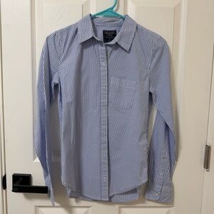 Abercrombie & Fitch Light Blue Pinstripe Shirt